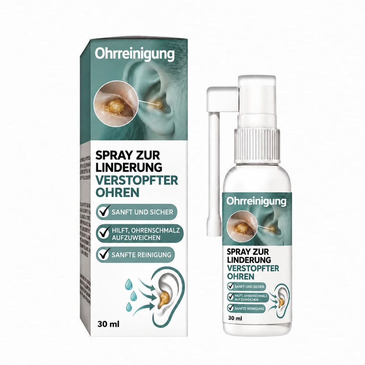 Spray für verstopfte Ohren